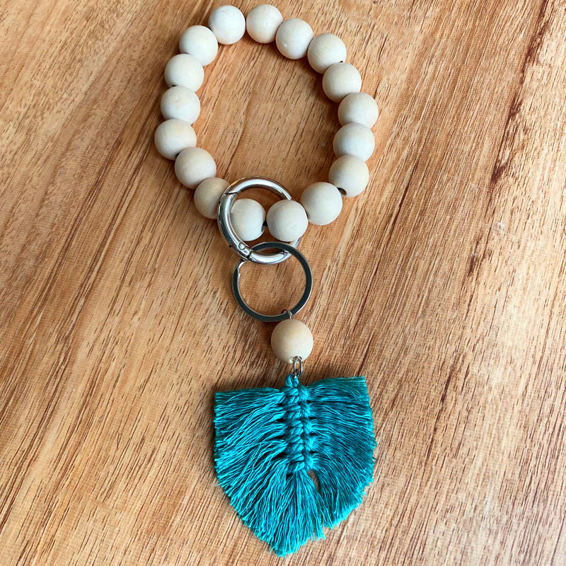 Wholesale Wooden Beads Bracelet Key Chain